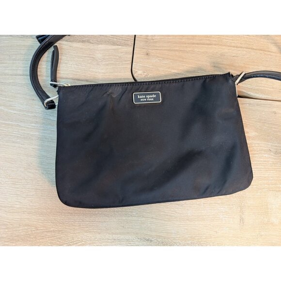 Kate Spade Black Adjustable Strap Crossbody Shoulder Bag Small FLAW - Picture 2 of 8